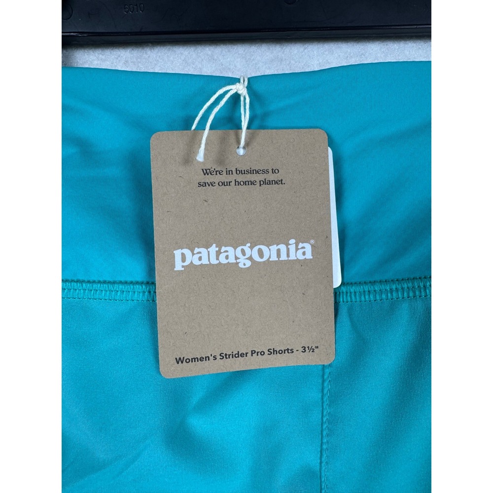 Patagonia Women's Strider Pro Shorts 3.5 Teal Blue Running Small NWT - Picture 2 of 8